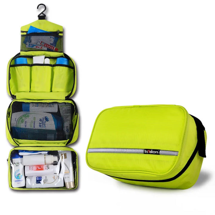 Carvallo MaxPack Stor Vattentät Necessär för Män &amp; Kvinnor | Resa-Kosmetiktasche | Robust Design &amp; Mycket Förvaring