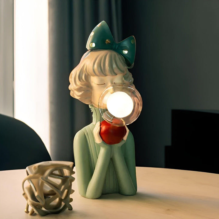 Nattljus med bubbeleffekt – USB Bubble Girl Ornament bordslampa för ett mysigt hem