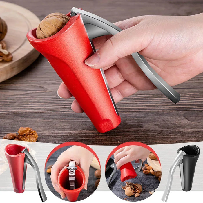 Ergonomisk nötknäckare med spakmekanism – Robust valnöt- & hasselnötöppnare