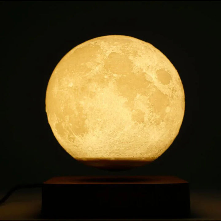 LunaGlow Månlampa – Svävande 3D LED Lampa med Magnetisk Levitationsdesign