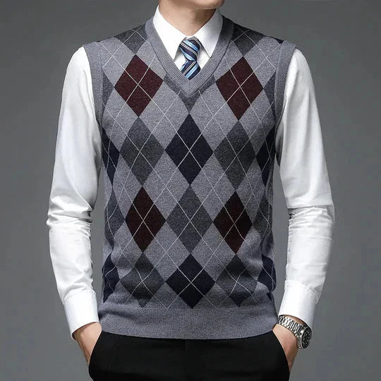 Herr Tröja Väst Akryl Modern Stil