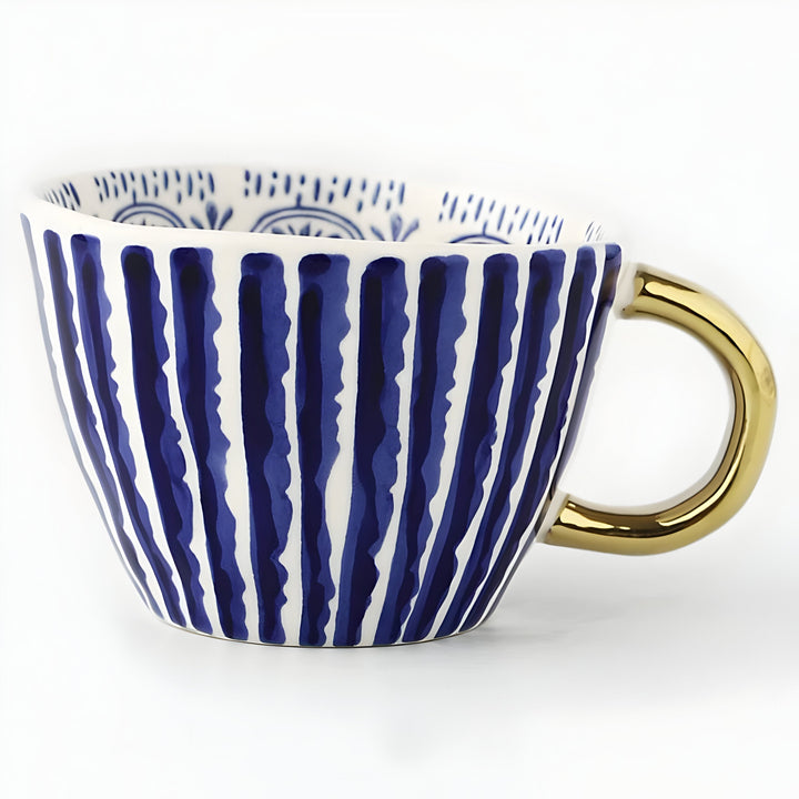 Keramikkopp med geometrisk design – Stilfull og moderne | Ideell for kaffe eller te