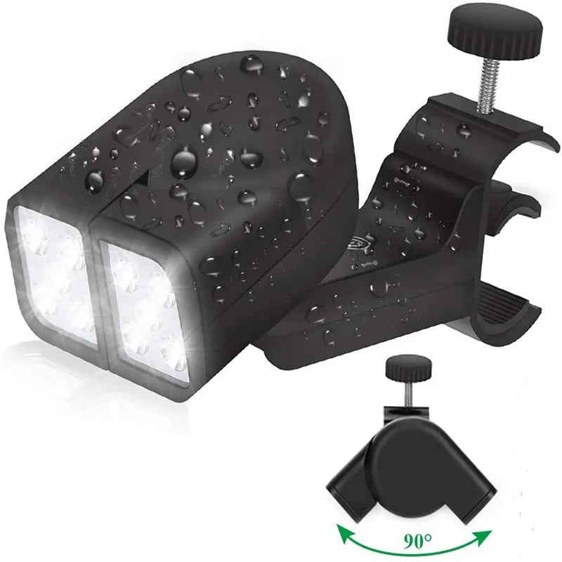 Carvallo LED Grilllampa med Dubbelhuvud | 360° Vridbar &amp; Värmebeständig | Superljus för BBQ, Nattfiske &amp; Camping