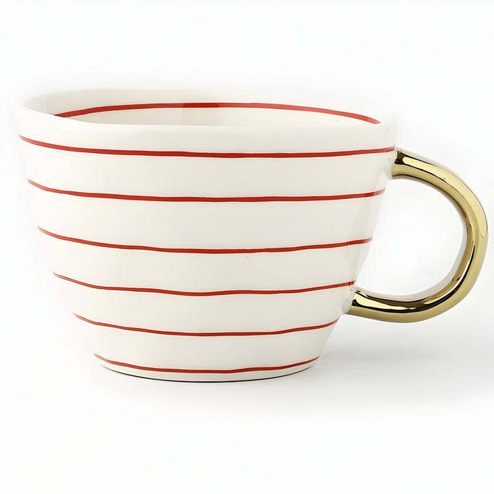 Keramikkopp med geometrisk design – Stilfull og moderne | Ideell for kaffe eller te