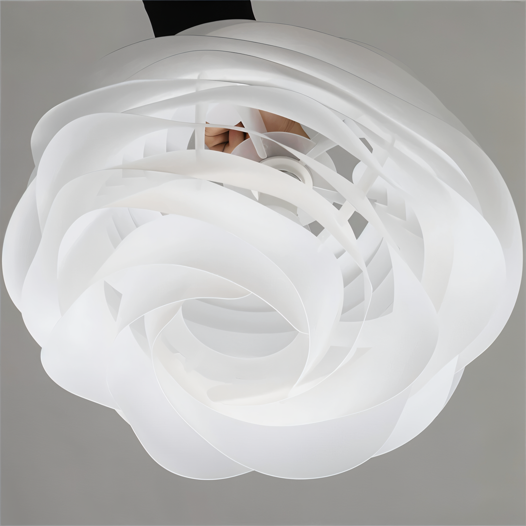 Aurora Taklampa – Stilren PVC Pendel i Blomdesign
