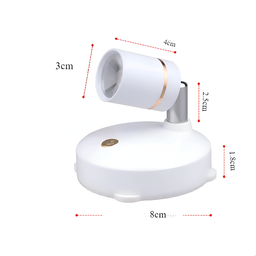 Mini LED-Spotlight – Dimbar och Trådlös | Perfekt Accentbelysning för Hemmet &amp; Kontoret