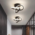 Taklampa med LED Svart metalram