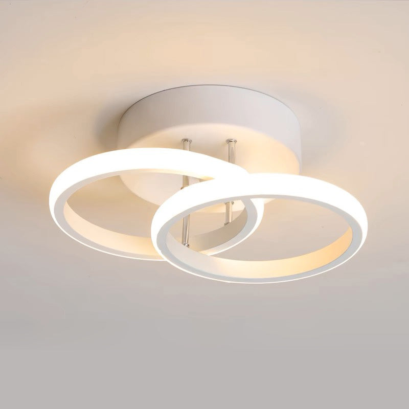 Taklampa med LED Svart metalram