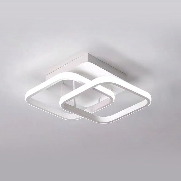 Taklampa med LED Svart metalram