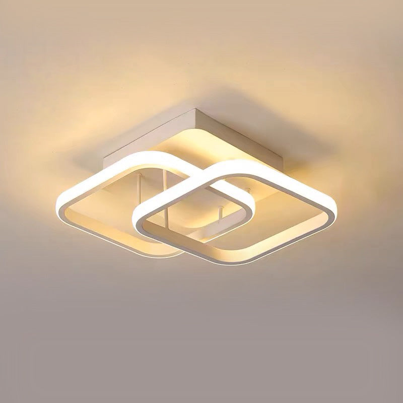 Taklampa med LED Svart metalram