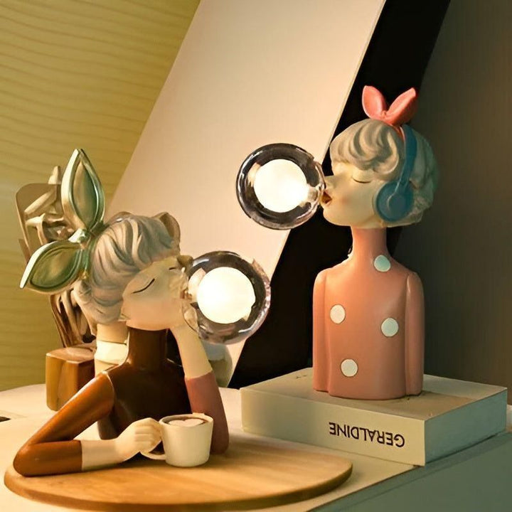 Nattljus med bubbeleffekt – USB Bubble Girl Ornament bordslampa för ett mysigt hem