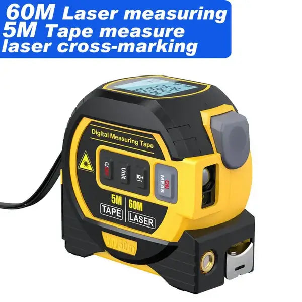Royallure Digital Laser Avståndsmätare med Måttband Funktion – Bakgrundsbelyst, 100m Räckvidd, Minnesfunktion