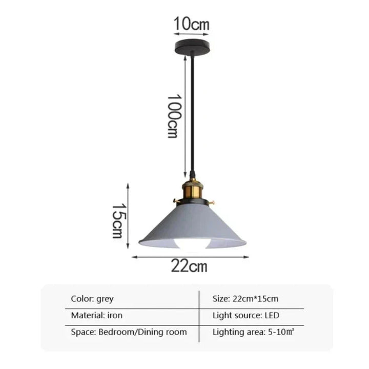 Industriell Elegans - LED Horn Hänglampa