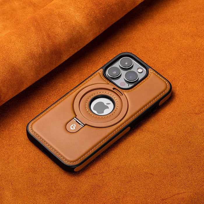 Magnetiskt iPhonefodral med osynligt ringställ