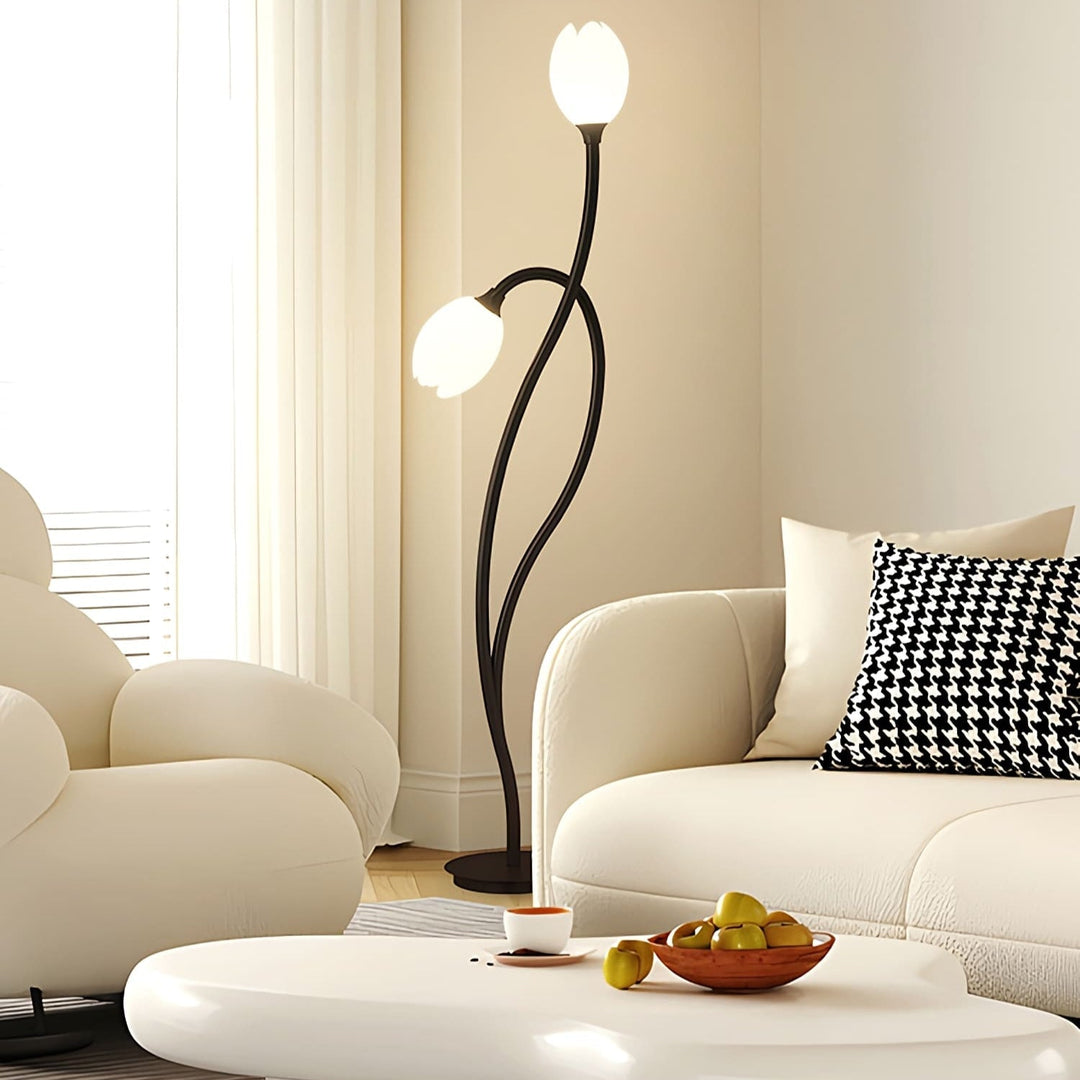 Modern Manta Blomster Golvlampa | 56,3" | Metall &amp; Rotationsformning Design | Brick by Brick