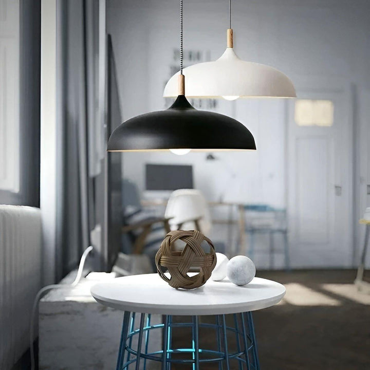 Eichenholz-hänglampa – Minimalistisk takbelysning i skandinavisk stil