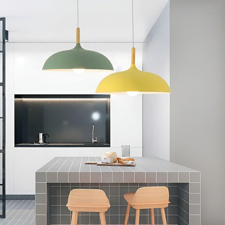 Eichenholz-hänglampa – Minimalistisk takbelysning i skandinavisk stil