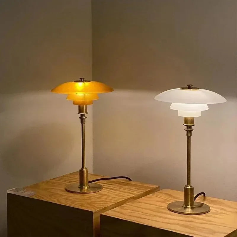 Nordisk Glasbordsbelysning – Minimalistisk LED-lampa för Hem