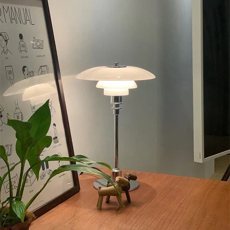 Nordisk Glasbordsbelysning – Minimalistisk LED-lampa för Hem