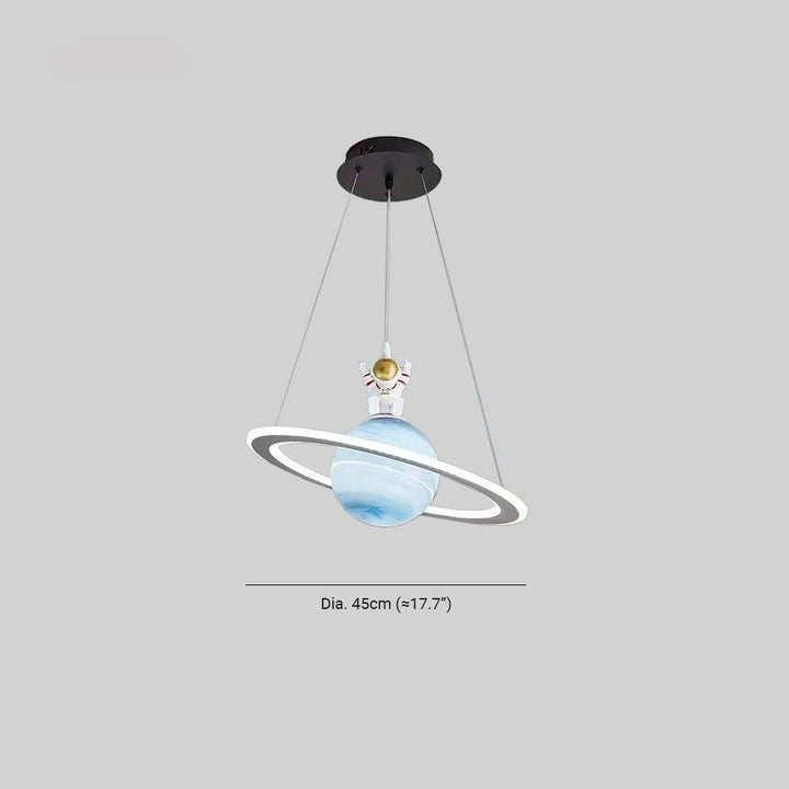 Barns LED Hängande Lampa med Planetär Motiv för Barnrum
