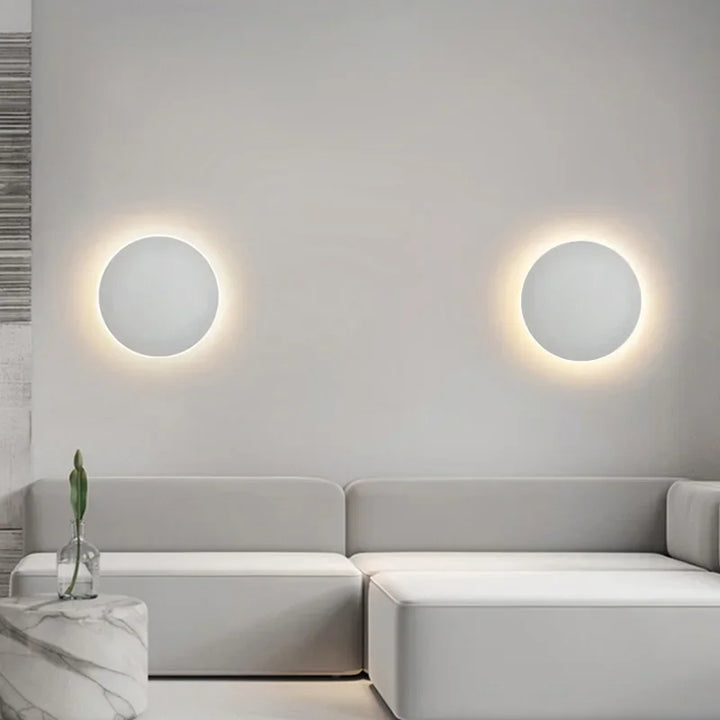 Samtida Rund LED Vägglampa för Modern Heminredning