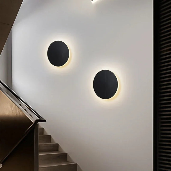 Samtida Rund LED Vägglampa för Modern Heminredning