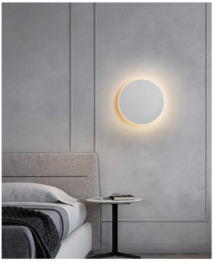 Samtida Rund LED Vägglampa för Modern Heminredning