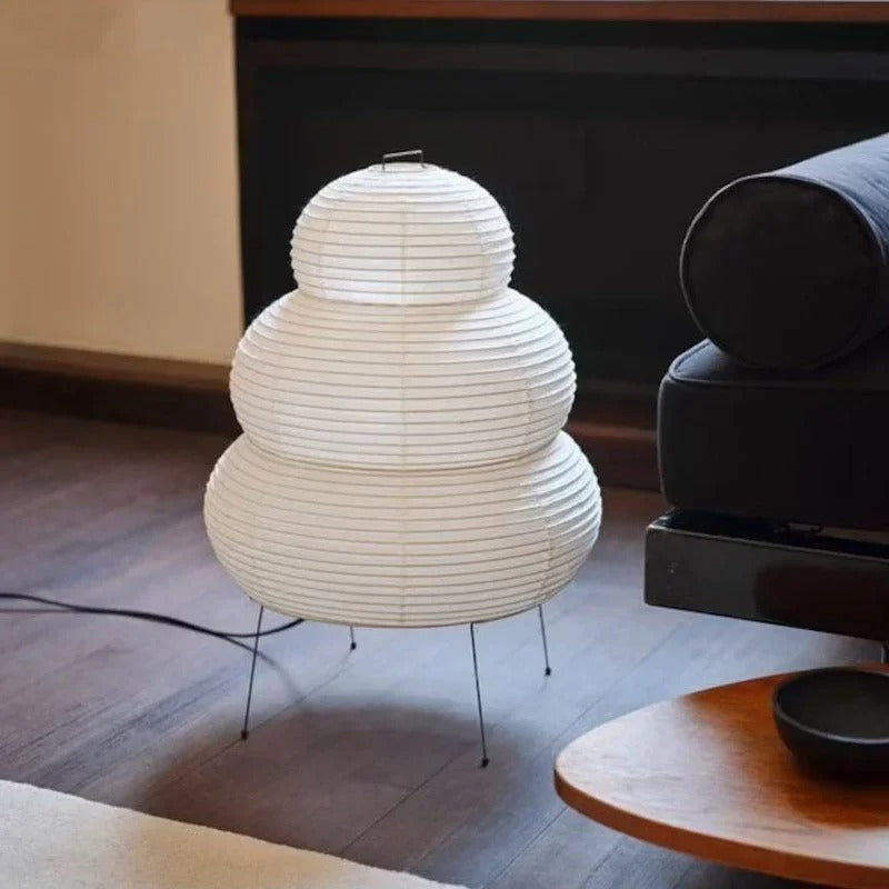 Hikari Washi Golvlampa | 23.6″ | Rispapper | Atmosfäriskt sken | Brick by Brick