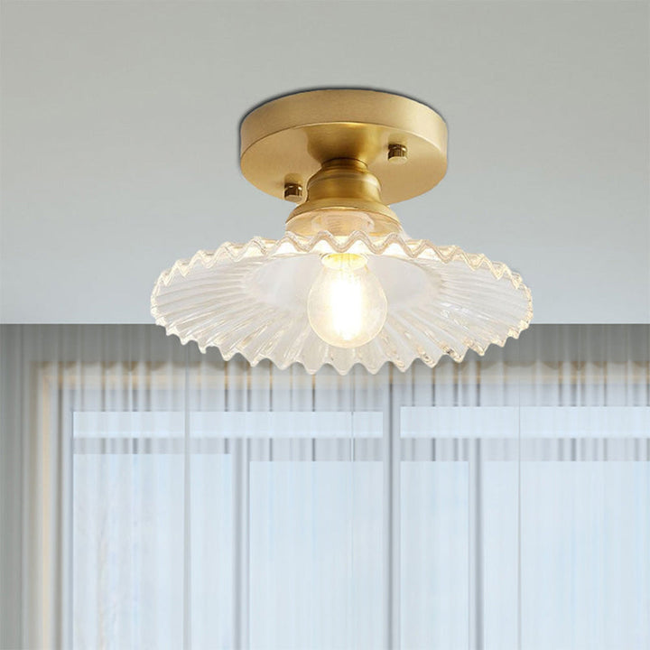 Taklampa Modern Glas Semi Flush Lampa