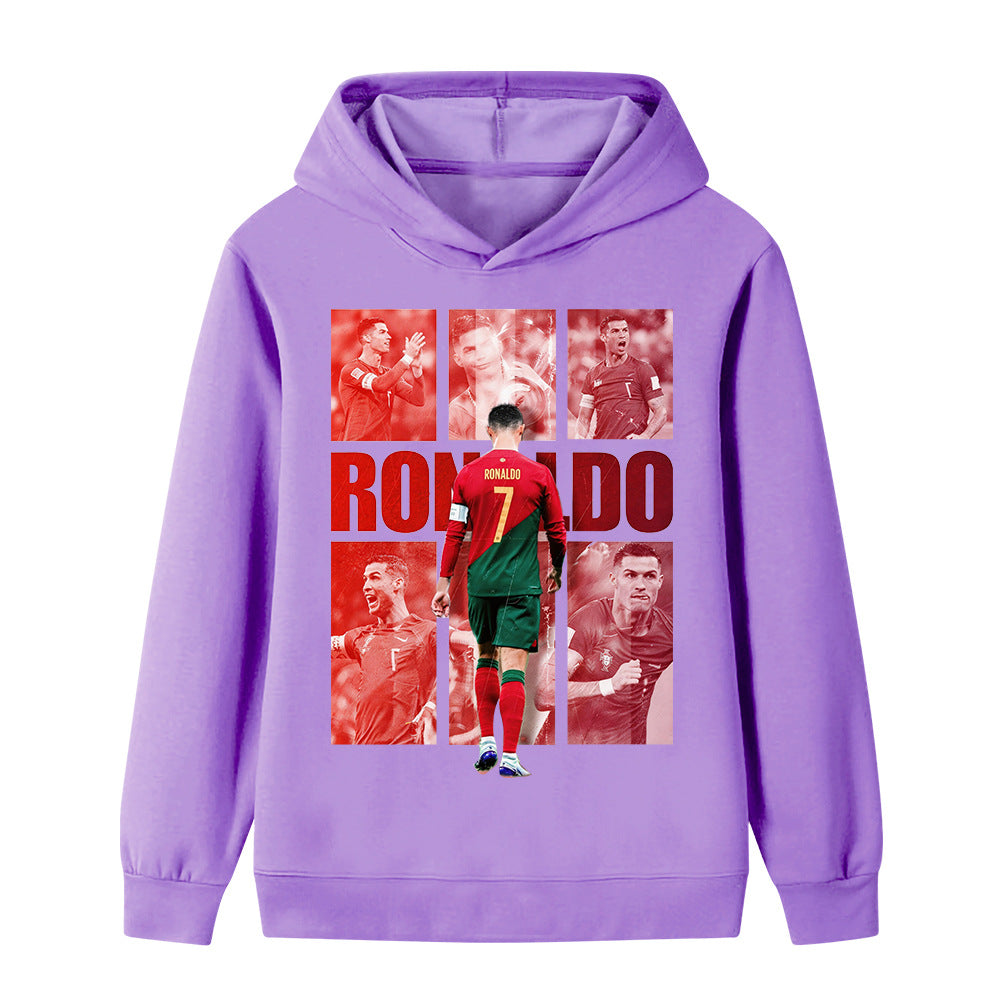 Ronaldo Fotbolls Hoodie för Barn - Portugal - Style