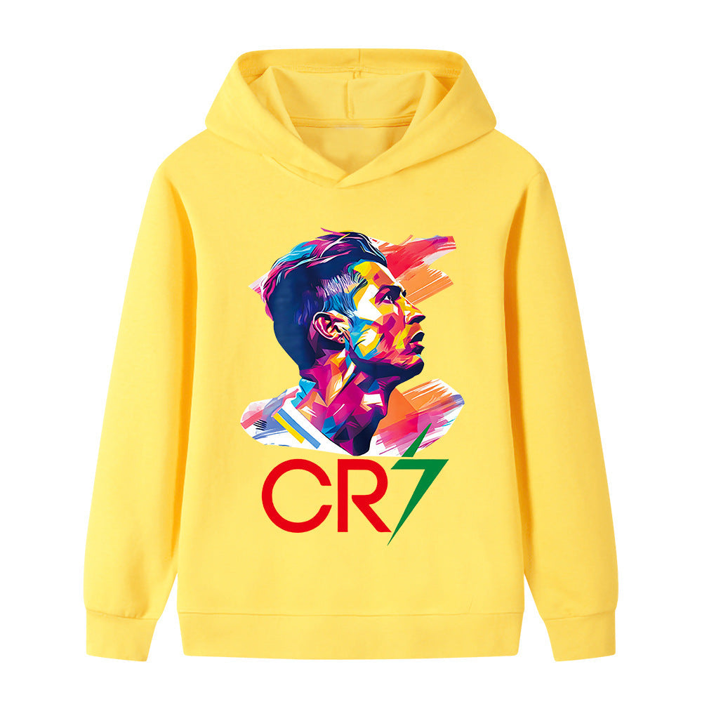 Cristiano Ronaldo Fotbolls Hoodie för Barn - Mjuk