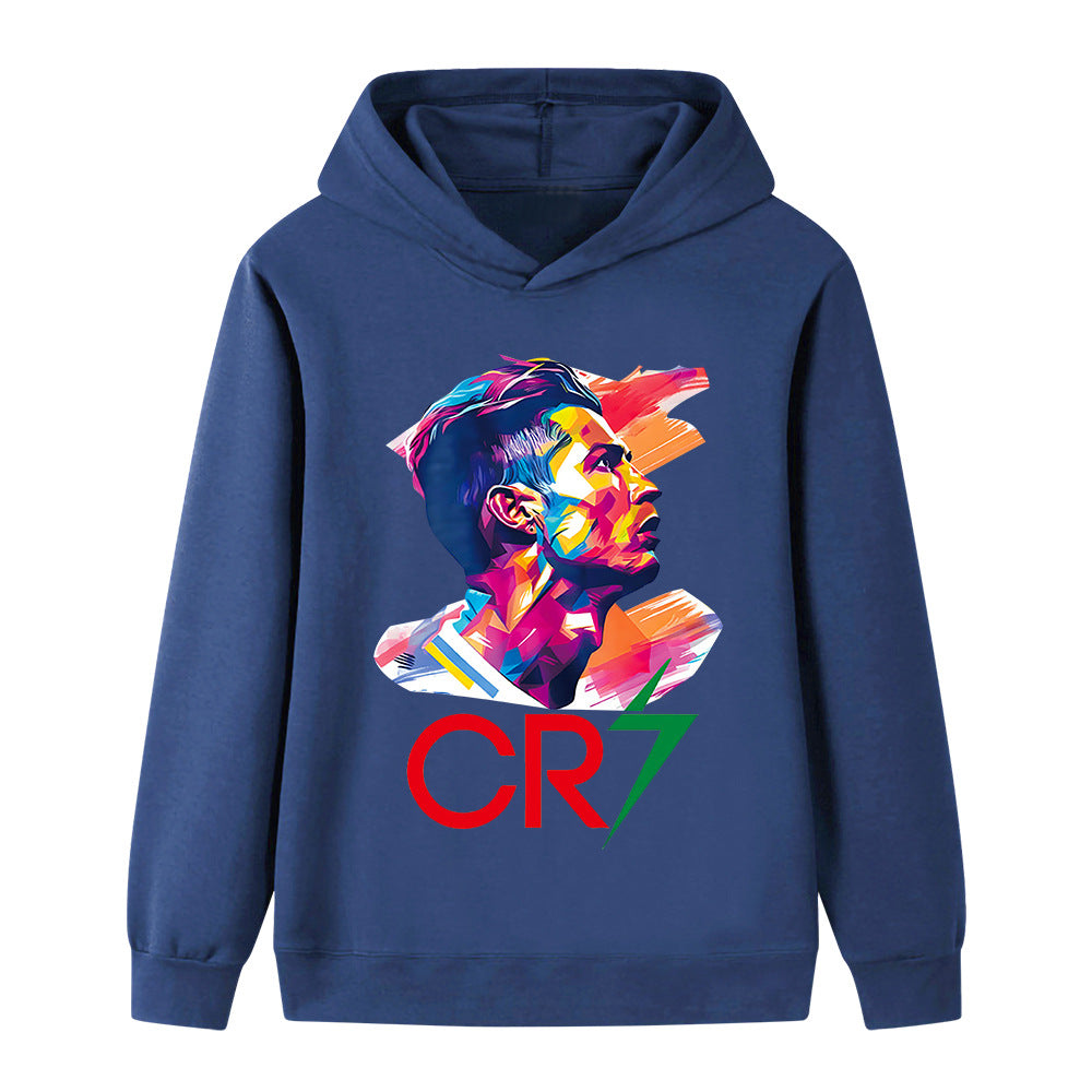 Cristiano Ronaldo Fotbolls Hoodie för Barn - Mjuk