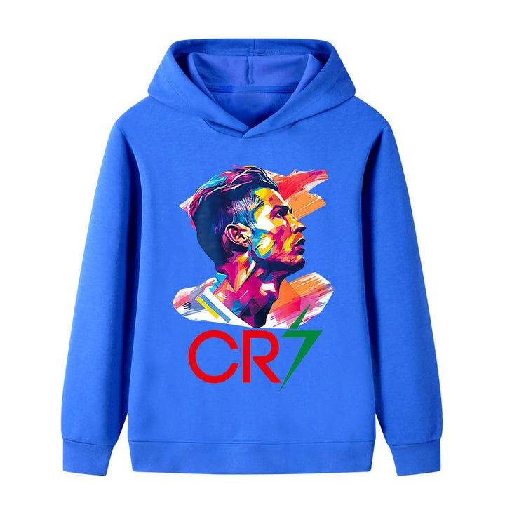 Cristiano Ronaldo Fotbolls Hoodie för Barn - Mjuk