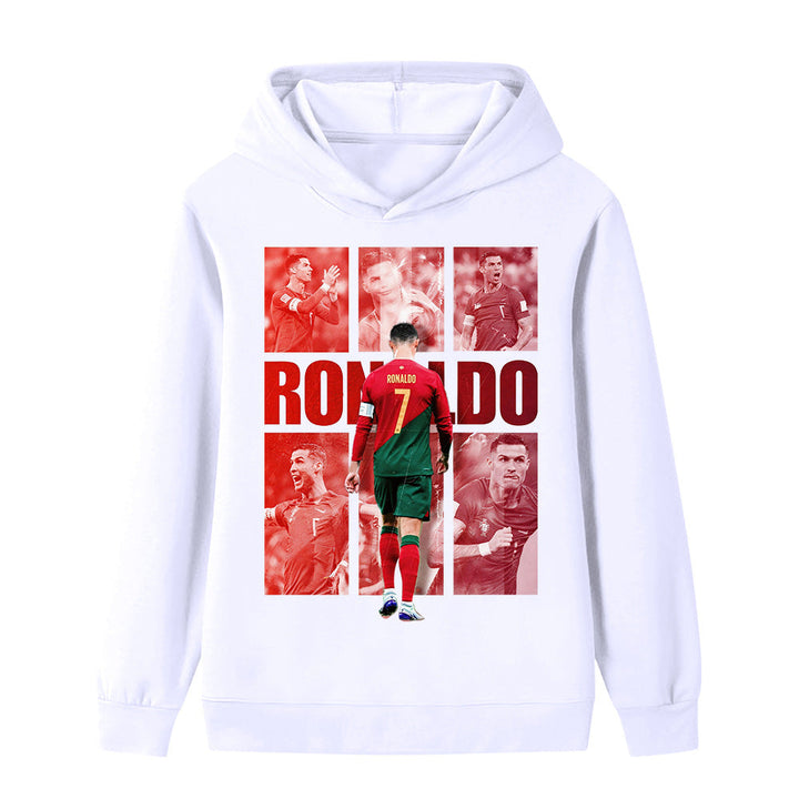 Ronaldo Fotbolls Hoodie för Barn - Portugal - Style