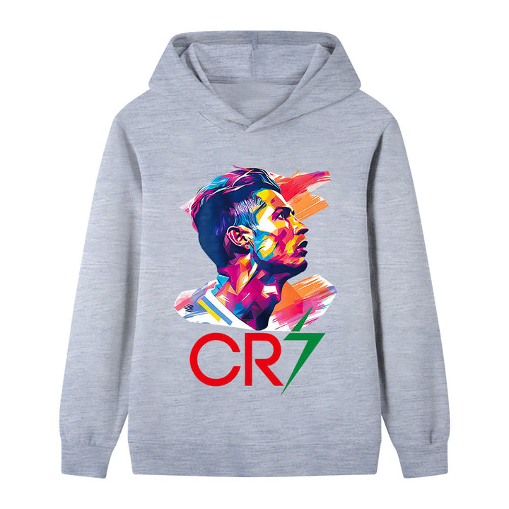 Cristiano Ronaldo Fotbolls Hoodie för Barn - Mjuk