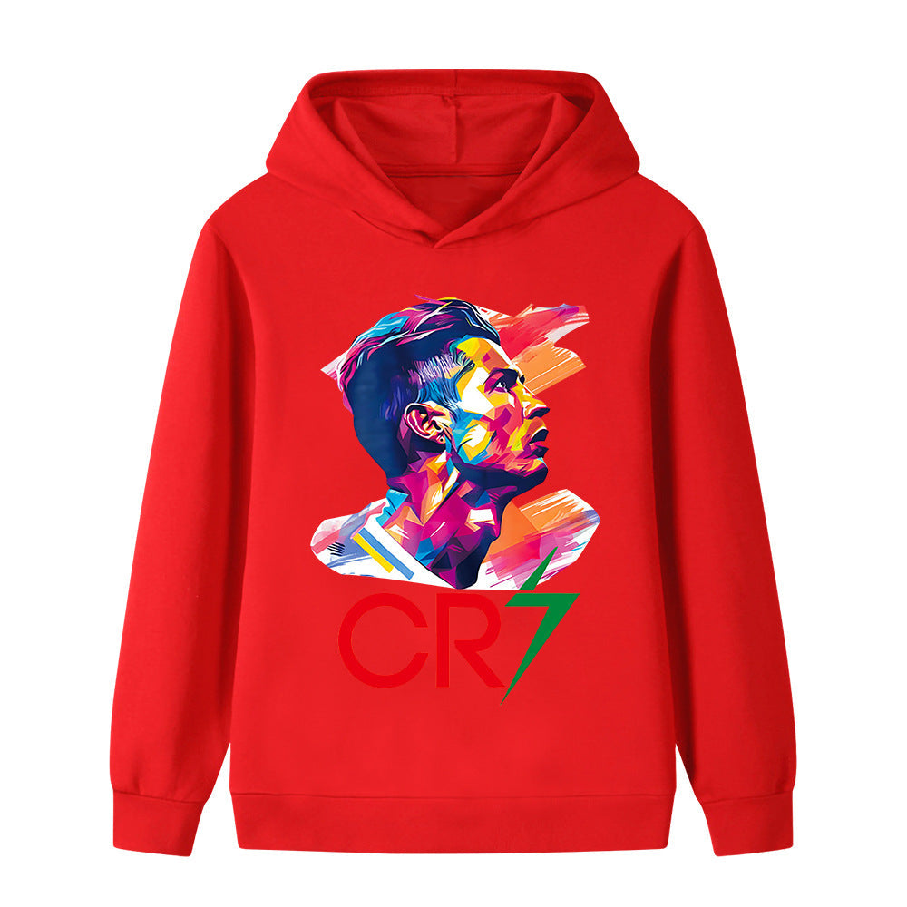Cristiano Ronaldo Fotbolls Hoodie för Barn - Mjuk