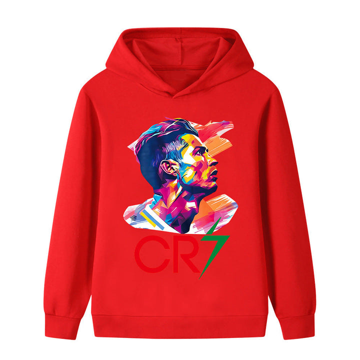 Cristiano Ronaldo Fotbolls Hoodie för Barn - Mjuk