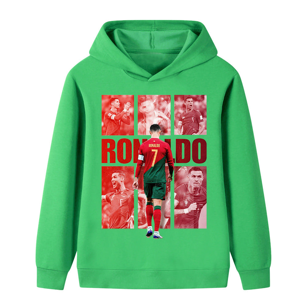 Ronaldo Fotbolls Hoodie för Barn - Portugal - Style