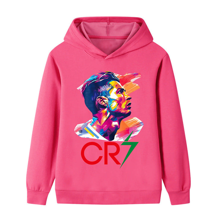 Cristiano Ronaldo Fotbolls Hoodie för Barn - Mjuk