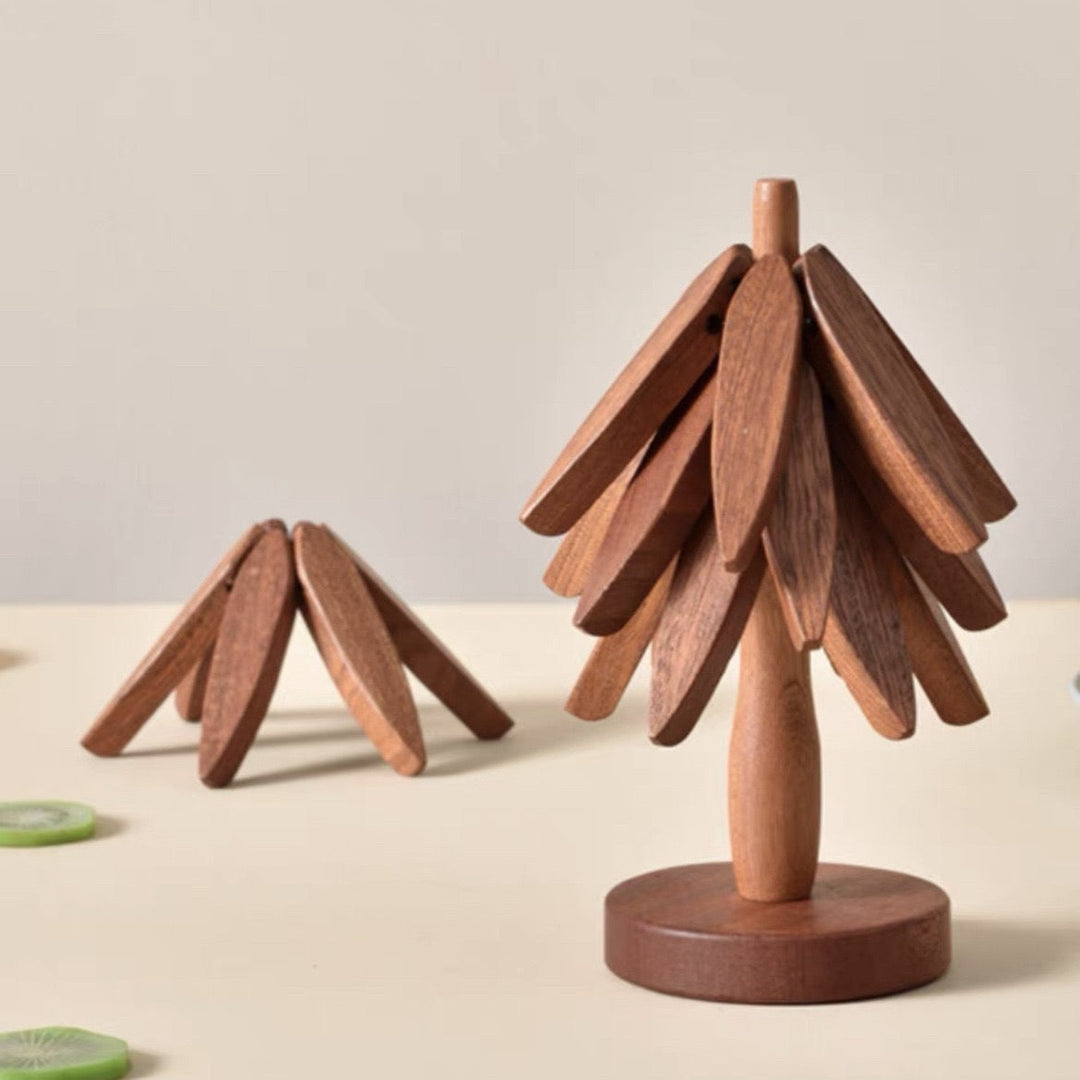 Ädla trälook coasters