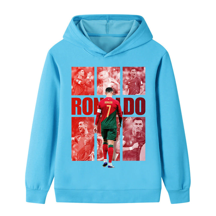Ronaldo Fotbolls Hoodie för Barn - Portugal - Style