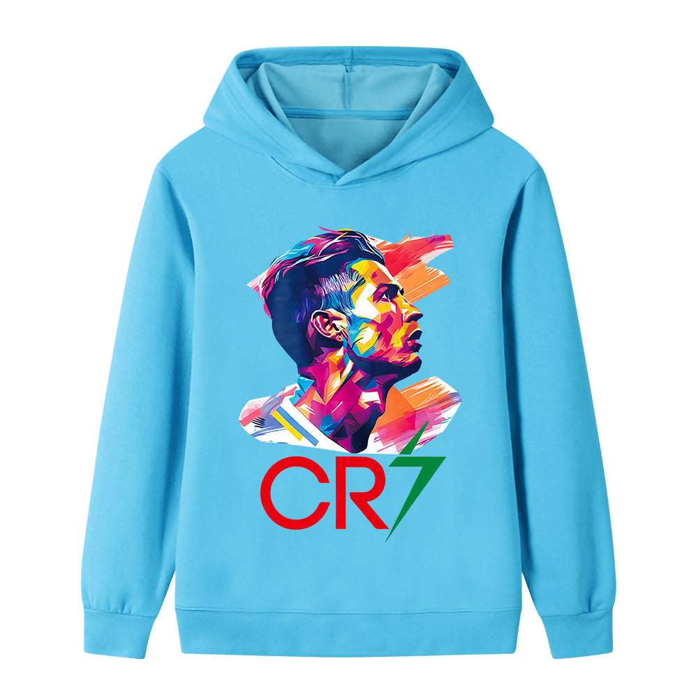 Cristiano Ronaldo Fotbolls Hoodie för Barn - Mjuk