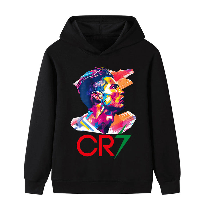 Cristiano Ronaldo Fotbolls Hoodie för Barn - Mjuk