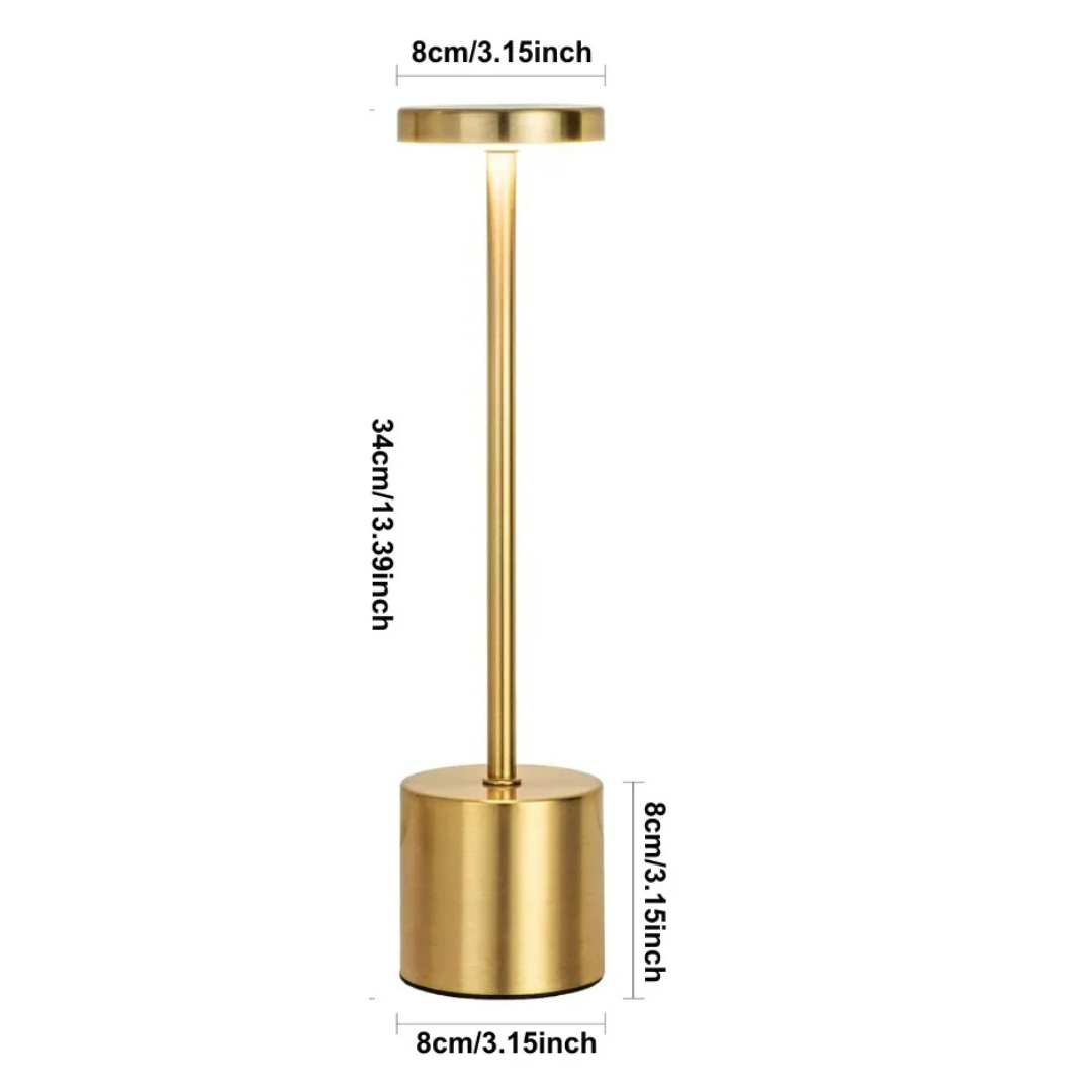 Modern Touch LED-lampa | USB-laddningsbar | Varm, neutral och kall ljus | Sladdlös metallbordslampa