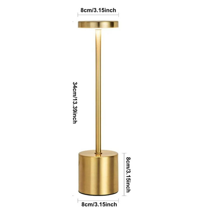 Modern Touch LED-lampa | USB-laddningsbar | Varm, neutral och kall ljus | Sladdlös metallbordslampa