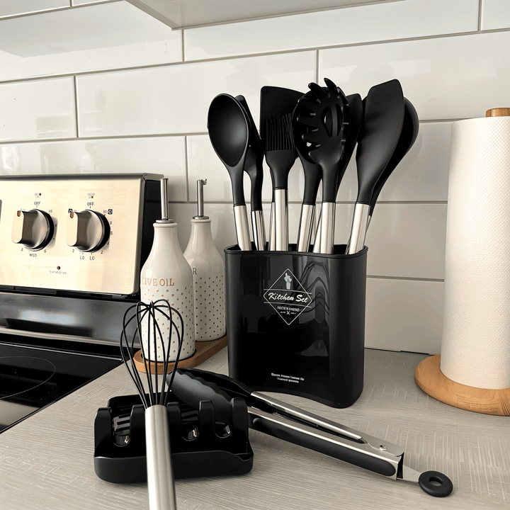 KitchenPro Silikon Köksredskap – Komplett 12 delars set