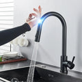 Royallure Touch-Sensor Utdragbar Kökspip – Handsfree Flöde, Svängbar Spruta & Germ-Säker