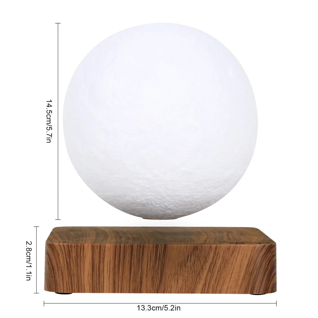 LunaGlow Månlampa – Svävande 3D LED Lampa med Magnetisk Levitationsdesign