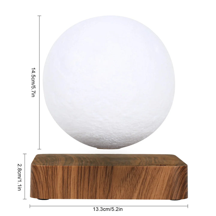 LunaGlow Månlampa – Svävande 3D LED Lampa med Magnetisk Levitationsdesign
