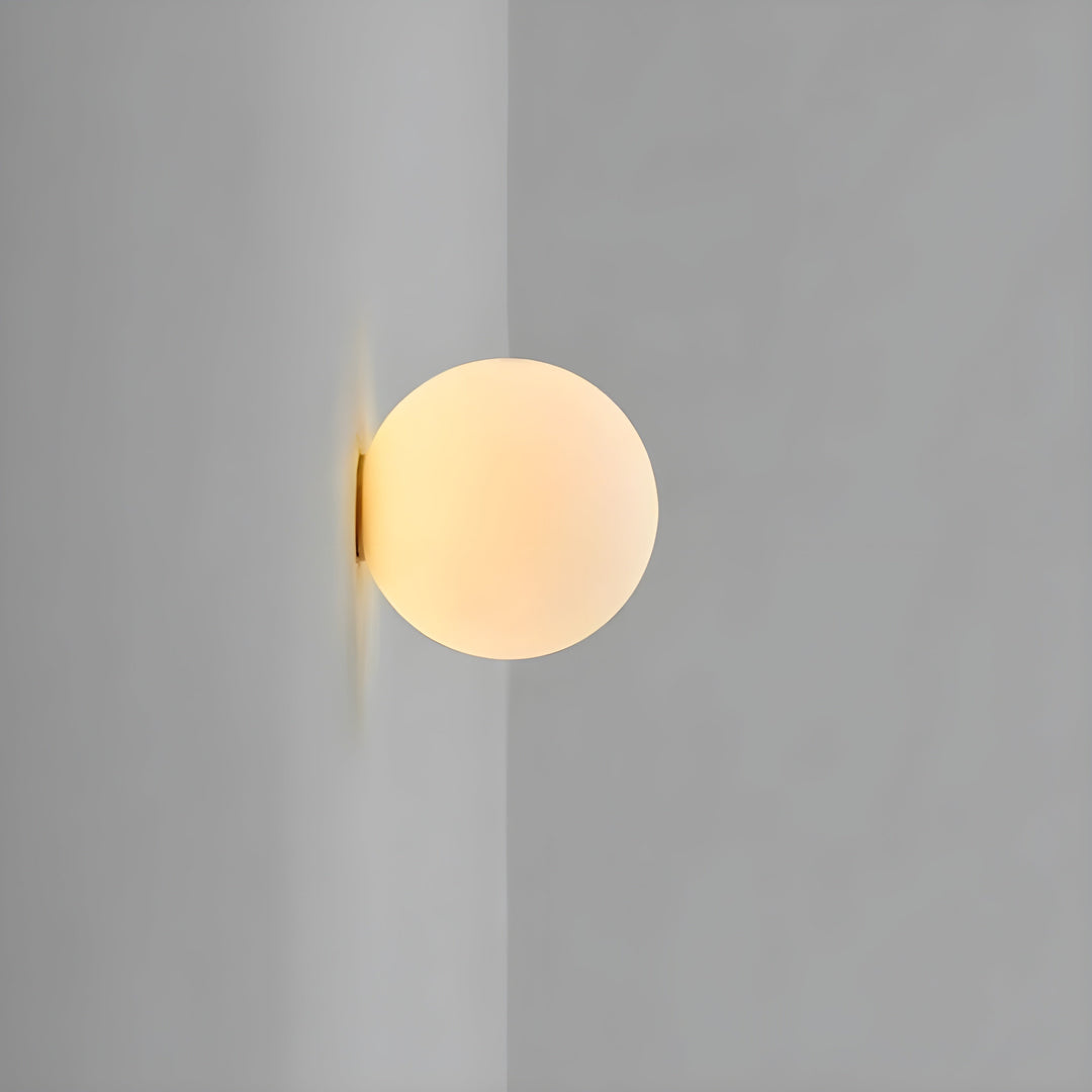 Rund Glas Vägglampa – Modern LED Lampa för Vardagsrum eller Hall